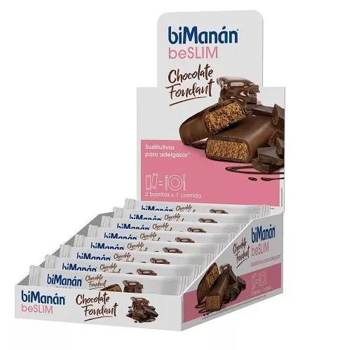 BiManán BeSlim Barres de chocolat fondant 30 unités