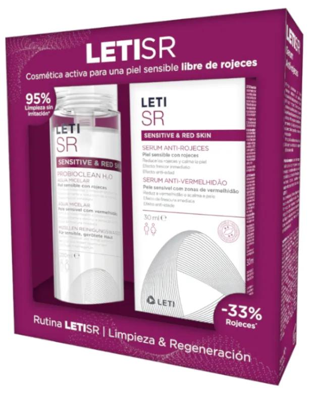 Leti SR Probioclean Eau Micellaire 200 ml + Sérum Anti-rougeurs 30 ml