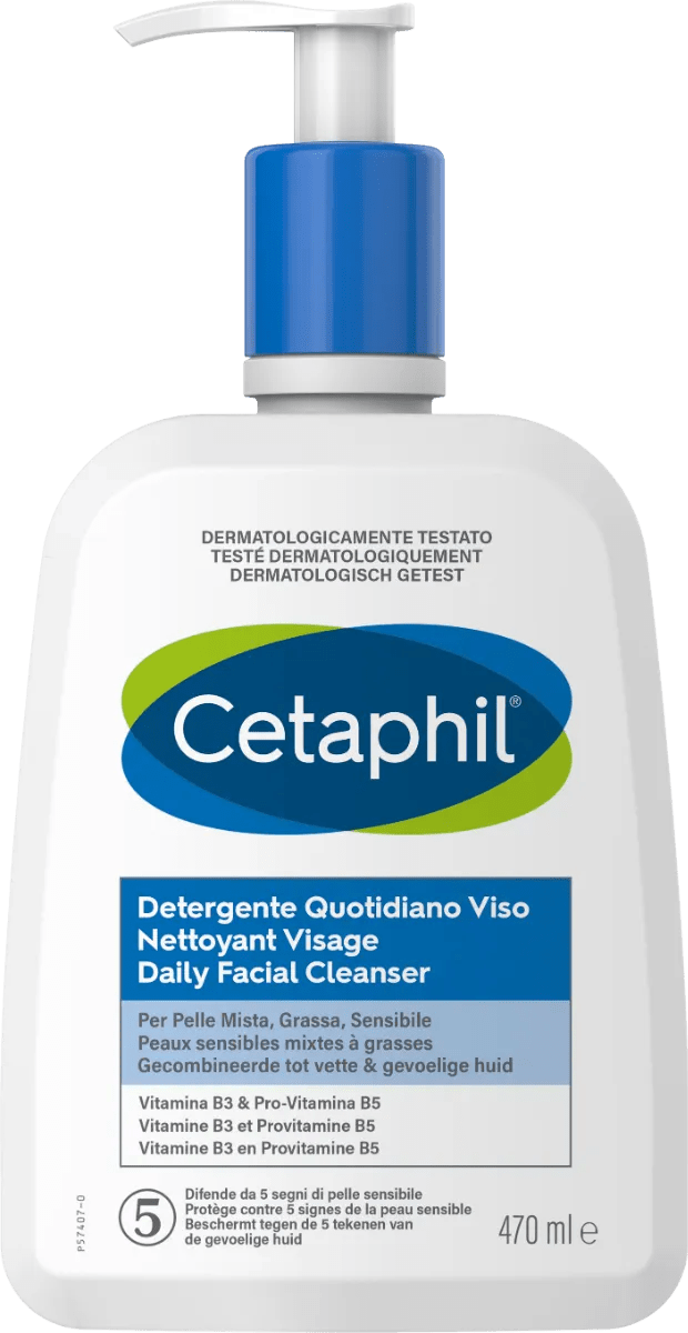 Cetaphil Detergente Quotidiano Viso Pelle Mista Grassa 473 ml