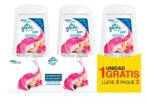 Glade Absorbeur d'Odeurs Relax Zen 2 unités + 1 unité OFFERTE