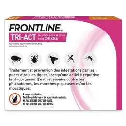 Frontline Tri-Act Chiens S 5-10 kg 3 Pipettes