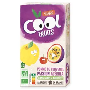 Vitabio Cool Fruits Pomme et Fruit de la Passion 12x90 gr