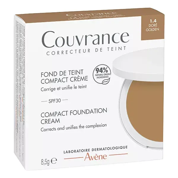 Avene Couvrance Crème de teint compacte Fini semi-mat Doré 8,5 gr