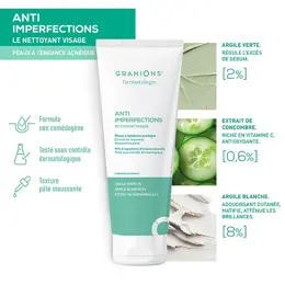 GRANIONS Nettoyant Visage Anti Imperfections - Hydrate & Purifie -Anti Acne 150g