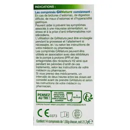 GANatura 100% Naturel Brûlures d'Estomac et Digestion Difficile - 14 Comprimés