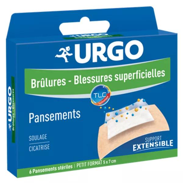 Urgo Primeros Auxilios Quemaduras Heridas Superficiales Apósito Estéril 5 x 7cm 6 unidades