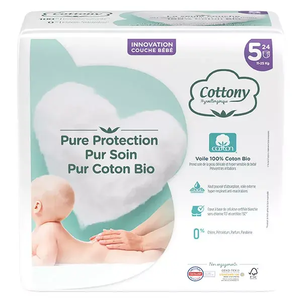 Cottony Baby Nappies Size 5 11-25kg 24 Units