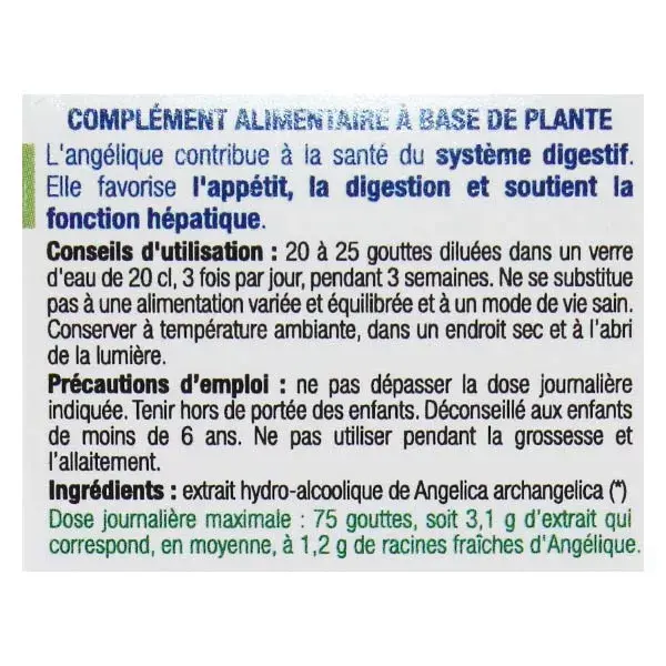 Ladrôme Extrait de Plante Fraîche Angélique Bio 50ml