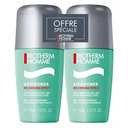 Biotherm Homme Aquapower Déodorant Extra Fraicheur Roll-On Lot De 2 X 75ml