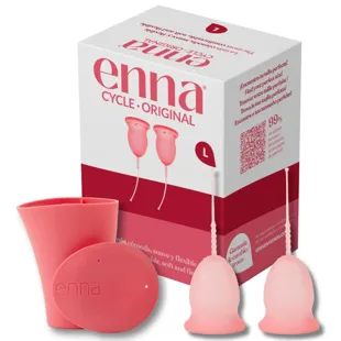 Enna Cycle Menstrual Cup size L 2 units sterilizer