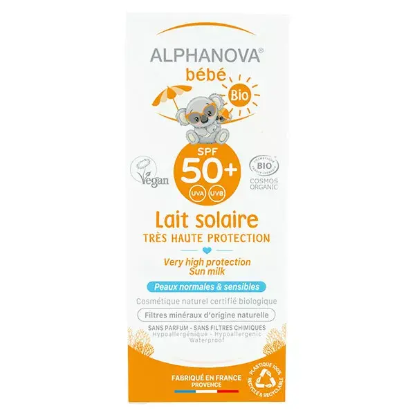 Alphanova Sun Latte Solare Bio Bébé SPF 50+ 50ml
