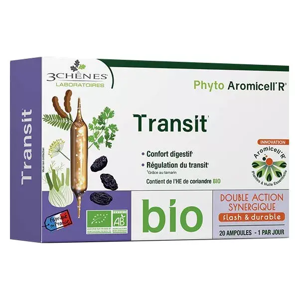 Les 3 Chênes Phyto Aromicell'R Transit Bio 20 phials