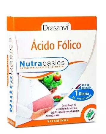 Drasanvi Nutrabasics Ácido Fólico 30 Cápsulas