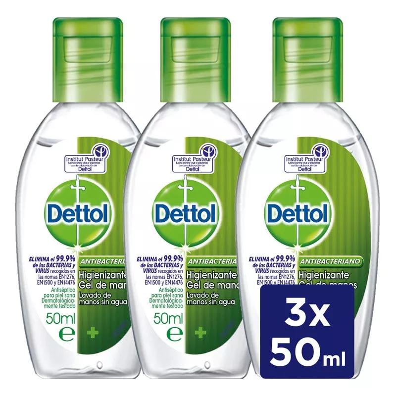 Dettol Gel Desinfectante de Manos 3x50 ml