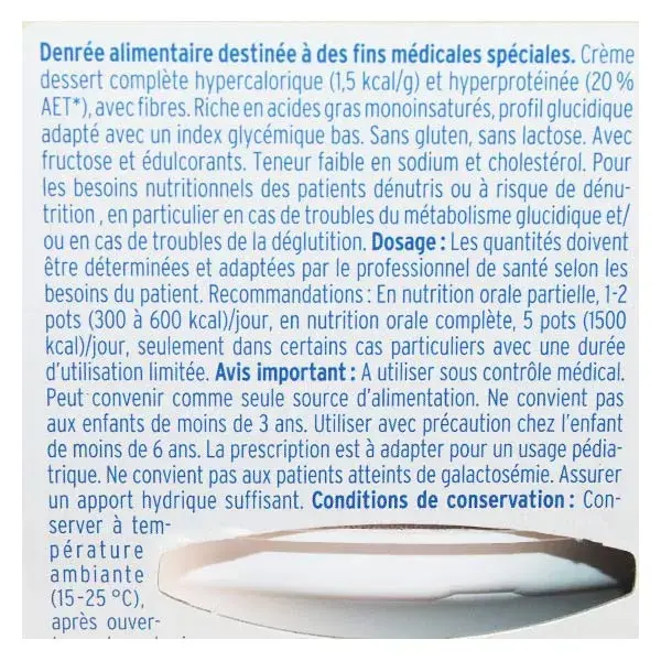 Fresenius Fresubin Diabète Hypercalorique Hyperprotéiné Fraise des Bois Crème Dessert 4 x 200g