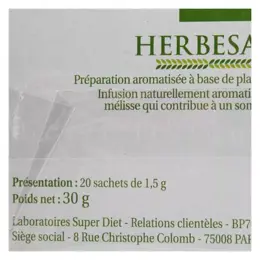 Herbesan Bio Infusion Sommeil Serein Saveur Orange n°4 - 20 sachets