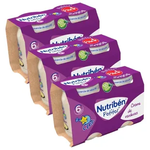 Nutribén Potito Cena Crema de Verduras +6m 6x190 gr