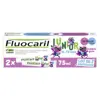 Fluocaril Junior 6-12 ans Dentifrice Gel Bubble Lot de 2 x 75ml