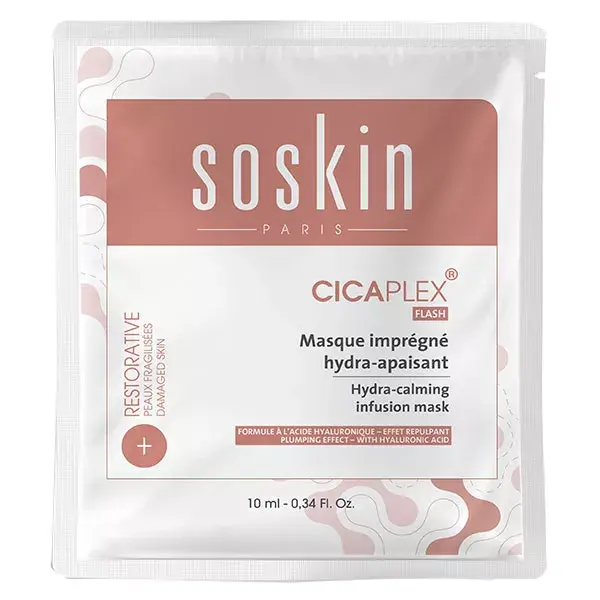 SOSkin Cicaplex Masque Imprégné Hydra-Apaisant Lot de 3 x 10ml