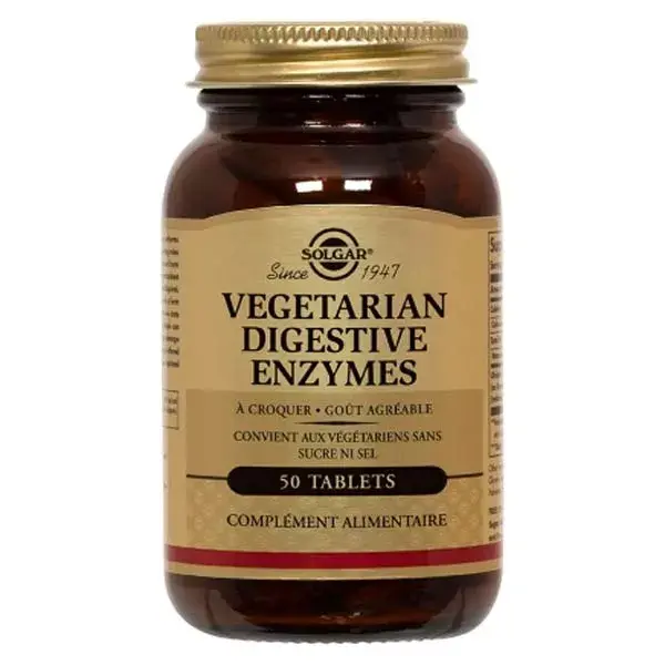 Solgar Vegetarian Digestive Enzymes 50 comprimés à croquer