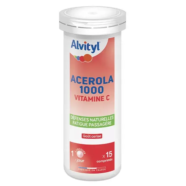 Alvityl Acerola 1000 à croquer Vitamine C dès 12 ans 15 comprimés