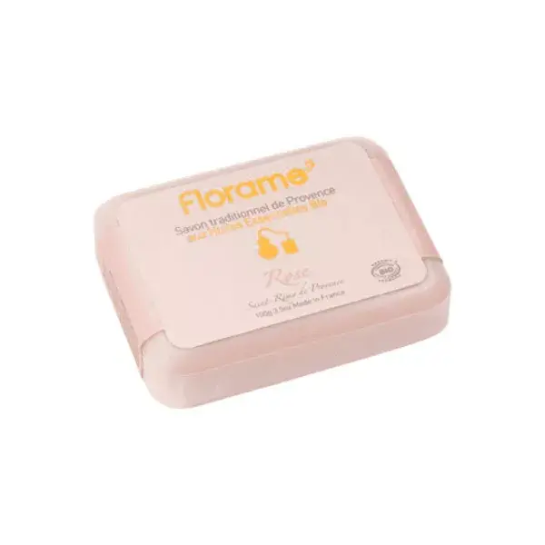 Florame Traditional Soap of Provence with Organic Essential Oils Rose 100g