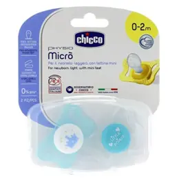 Chicco Physio Micro Sucette +0m Little Prince Couronne Lot de 2