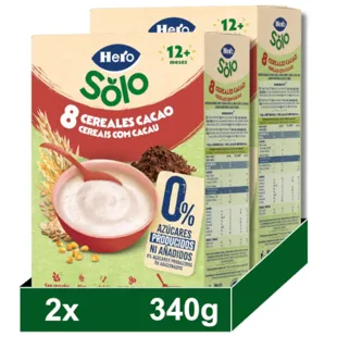 Hero Baby Porridge 8 Cereals with Cocoa +12m 2x340 gr
