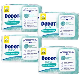 Toalhitas Húmidas Dodot Pure Soothe &amp; Protect com Aloé Vera 12x46 unidades