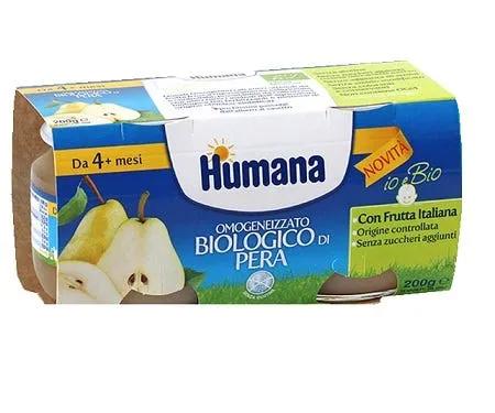 Humana Omogeneizzato Biologico alla Pera 2x100 g