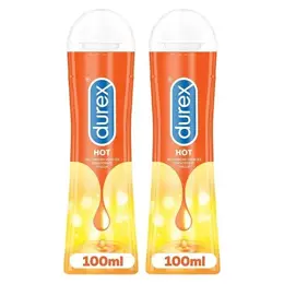 Durex Lot de 2 Gels Lubrifiants intimes Chauffants Hot -2x100ml