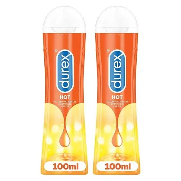 Durex Lot de 2 Gels Lubrifiants intimes Chauffants Hot -2x100ml