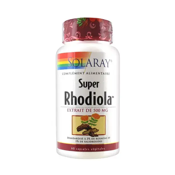 Solaray Super Rhodiola 500mg 60 cápsulas vegetales 