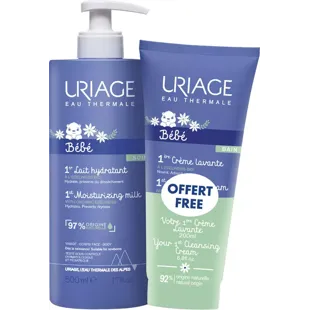 Uriage Baby Moisturizing Milk 500 ml + Cleansing Cream 200 ml