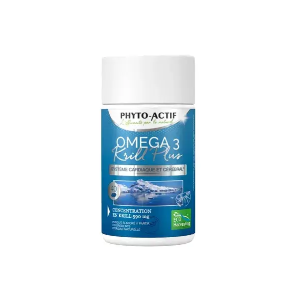 Phytoactif Omega 3 Krill Plus Sistema Cardiaco e Cerebrale 40 Capsule 