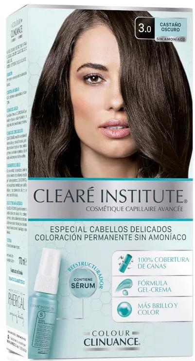 Cleare Institute Colour Clinuance Tinte Permanente Cabellos Delicados 30 Castaño Oscuro