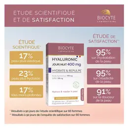 Biocyte Hyaluronic Jour/Nuit 400mg 30 comprimés + 30 gélules