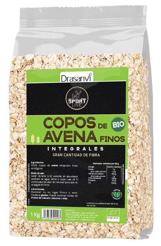 Copos Avena Finos Integrales Sin Gluten Bio 500 g Ecosana - Drasanvi