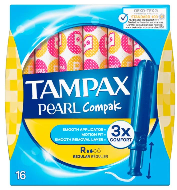 Tampax Pearl Compak Reguliere Tampons 16 stuks
