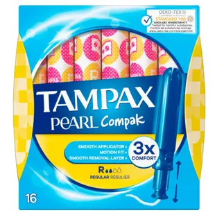 Tampax Pearl Compak Regular Tampons 16 pcs