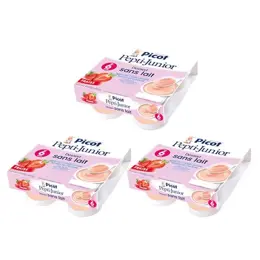 Picot Mon 1er Dessert sans Lait Fraise +6m Lot de 3 x 4 unités