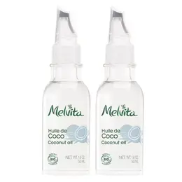 Melvita Huile de Beauté de Coco Bio Lot de 2 x 50ml