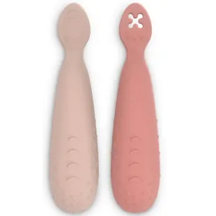 Suavinex Colour Essence Silicone Learning Spoons Pink +6m 2 units