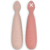 Suavinex Colour Essence Silicone Learning Spoons Pink +6m 2 units