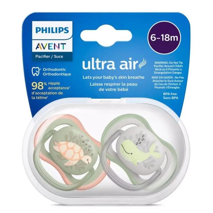 Avente Succhietto Ultra Air Animaletto Per Bambino 6-18 mesi 2 Pezzi