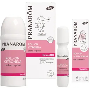 Pranarom PranaBb Organic Citronella Body Milk +6m Roll-on 30 ml + PranaBB Organic Roll-on Soothing Gel 15 ml