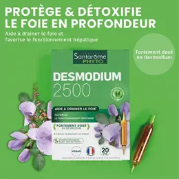 Santarome Phyto - Desmodium 2500 - Détoxifiant du Foie - 20 ampoules