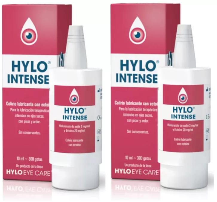 Hylo Gouttes Oculaires Lubrifiantes Intenses 2x10 ml