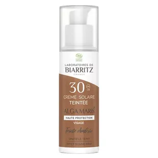 Laboratoires de Biarritz Soins Solaires Crème Visage Teintée SPF30 Bio Ambrée 50ml