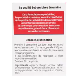 Juvamine Jambes Légères Vigne Rouge Cassis 30 comprimés